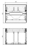 COMAD - Skříňka pod umyvadlo na desku 60cm 2 zásuvky ARUBA BÍLÁ 5907611647226