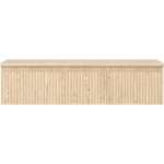 MEXEN/S - Rivel koupelnová skříňka pod umyvadlo 100 cm s deskou, 1 šuplík, reliéf , dub 91A20-10023-1-BFC81