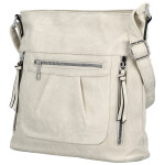 Stylová dámská koženková crossbody kabelka Minja, krémová