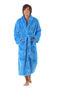 Pánský župan Jack extra nadměr nadměr Sky Blue nadměr 4XL