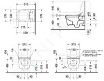 DURAVIT - ME by Starck Závěsné WC pro bideotvé sedátko SensoWash, Rimless, s WonderGliss, alpská bílá 25295900001