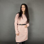 HOSH Pletené šaty ELLIS s páskem Barva: Tmavě šedá