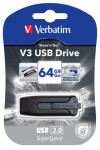 Verbatim Store'n'Go V3 64GB černá / Flash Disk / USB 3.0 / čtení: až 80 MBs / zápis: až 25 MBs (49174-V)