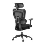 Kancelářská židle, synchronní mechanismus, černá síťovina, KA-Y358 BK