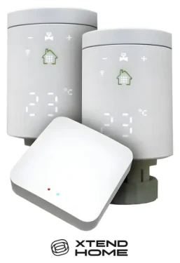 Xtend Home Termostatická hlavice 2ks + Zigbee brána / Termostatická hlavice / Zigbee / Tuya / LED displej (XTH-TRV-H01(2ks))