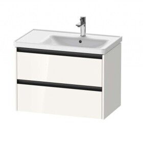 DURAVIT - Ketho.2 Umyvadlová skříňka 55x78x46 cm, 2 zásuvky, lesklá bílá K25286022220000