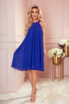 Dámské šaty 350-9 ALIZEE modrá - NUMOCO XL