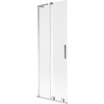 MEXEN/S - Velar L dvoukřídlá posuvná vanová zástěna 70 x 150, dekor, chrom 896-070-003-31-01