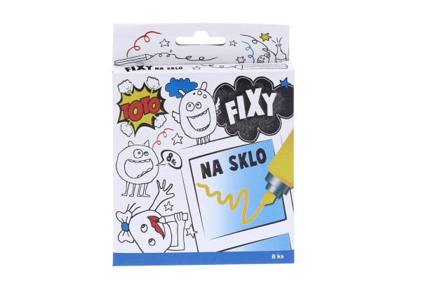 Fixy na sklo barev