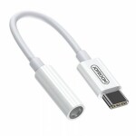 Pouzdro Joyroom Ben Series adaptér 3.5 mm jack / USB-C, biely SH-C1