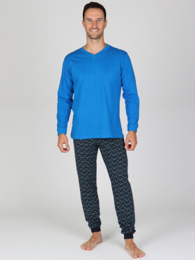 EVONA a.s. Pánské dlouhé pyžamo P KEFEUS - P KEFEUS L