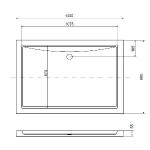 KERRA - Univerzální nízká vanička Oskar 120x80 5907548111845