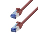 LogiLink CP5104S RJ45 síťové kabely, propojovací kabely CAT 6A S/FTP 15.00 m červená samozhášecí, bez halogenů 1 ks