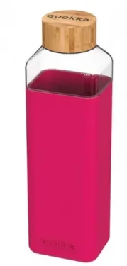 Quokka Skleněná láhev na vodu Storm maroon 700 ml (Q40025)