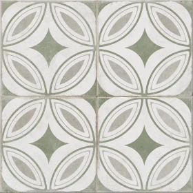 Dlažba Toscaria Charm Green Patchwork Mat 42/42