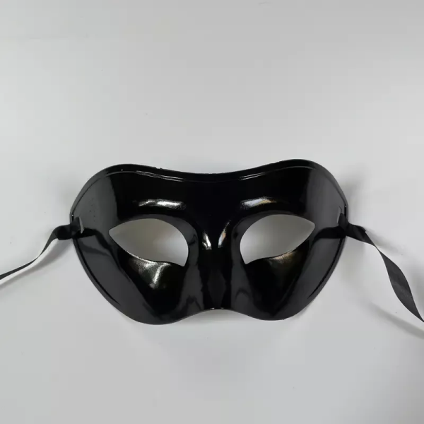 Ptakoviny.cz Škraboška černá plast na zavázání