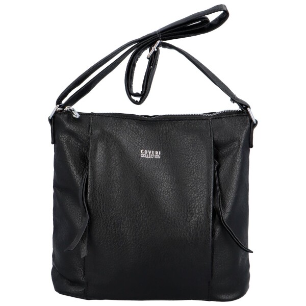 Trendová dámká koženková crossbody Larika, černá