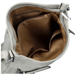 Stylová dámská koženková crossbody kabelka Minja, světle šedá