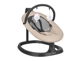 KikkaBoo Houpací lehátko elektrické Zazu Beige / od narození do 30 kg (31005010097KB)