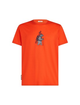 ICEBREAKER Mens 150 Tech Lite SS Tee Bear Tour, Fervid velikost: M