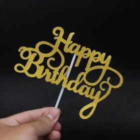 Ptákoviny Narozeninová sada zlatá - Happy Birthday