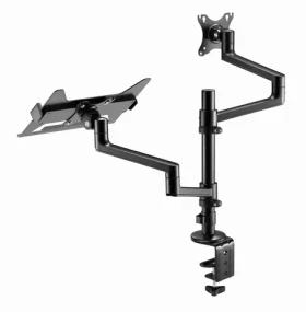 Gembird MA-DA-04 černá / Stolní držák monitoru / 2x rameno / VESA 75x75, 100x100 / 17-32" / nosnost 8 kg (MA-DA-04)