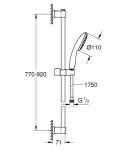 GROHE - Vitalio Start Set sprchové hlavice, tyče a hadice, chrom 26953001