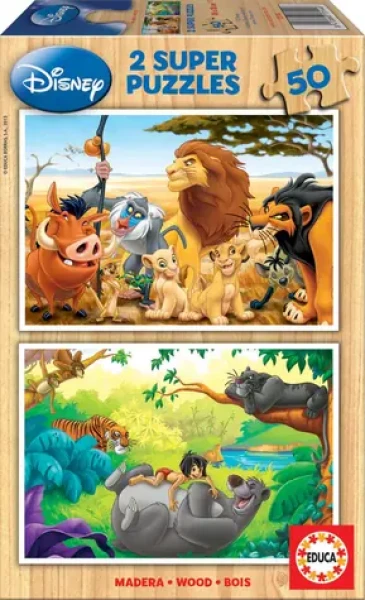 EDUCA Dřevěné puzzle Disney Zvířecí kamarádi