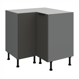 Spodní rohová skříňka Aria ANT 90x90 DN 2F BB Barva korpusu: Antracit, Barva dvířek: GR - Graphite AFM