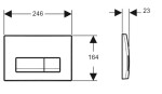 GEBERIT - Delta50 Ovládací tlačítko splachování, matný chrom 115.119.46.1