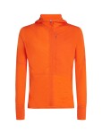 Pánská merino mikina ICEBREAKER Mens 200 Realfleece Descender LS Zip Hoodie, Blaze velikost: XL