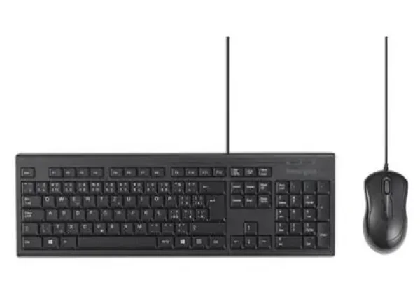 Kensington KM100 EQ / Drátový set klávesnice a myši / Odolnost vůči tekutinám / USB (K75452CZ)