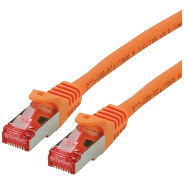 Roline 21.15.2670 RJ45 síťové kabely, propojovací kabely CAT 6 S/FTP 0.50 m oranžová dvoužilový stíněný, bez halogenů, samozhášecí 1 ks