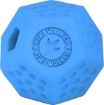 KIWI WALKER Gumová hračka Dodecaball Maxi modrá / Otvor na pamlsky / 8 cm (RUB-251)