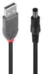 Lindy USB-A - DC 5,5 mm černá / Redukce / 1,5 m (70268)
