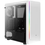AeroCool Rift bílá / PC skříň / Midi Tower / ATX / bez zdroje / RGB / průhledná bočnice (ACCM-PV13012.21)