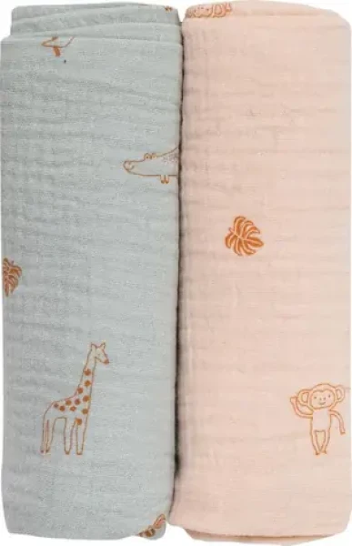 BUBABA BIO mušelínové pleny 2ks zelená+béžová (48082)