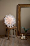 STAR TRADING Závěsná svítící hvězda Dis White 60 cm, bílá barva, papír