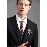 Brož se zirkony il capitano - unisex, kotva, kormidlo, Zlatá