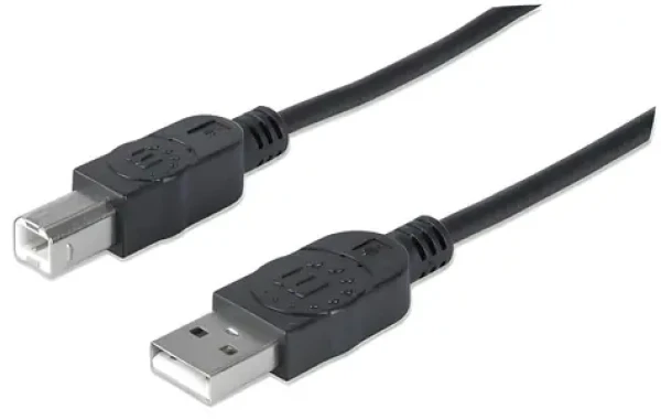 Manhattan USB 2.0 A-B černá / Propojovací kabel / 1,8 m / 480 Mbit/s (333368)