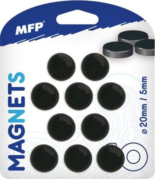 Magnet kulatý 20mm blister 10ks