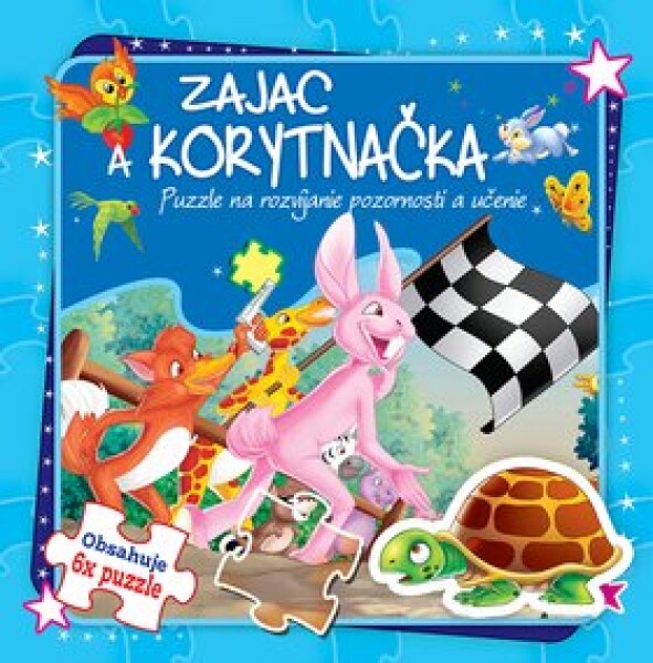 Zajac a korytnačka Puzzle na rozvíjanie pozornosti a učenie