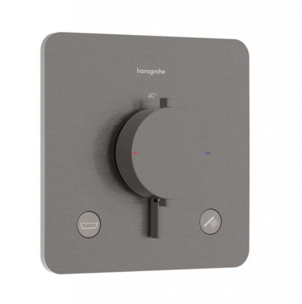 HANSGROHE - Ecostat Comfort Q Termostatická baterie pod omítku, pro 2 spotřebiče, kartáčovaný černý chrom 33717340