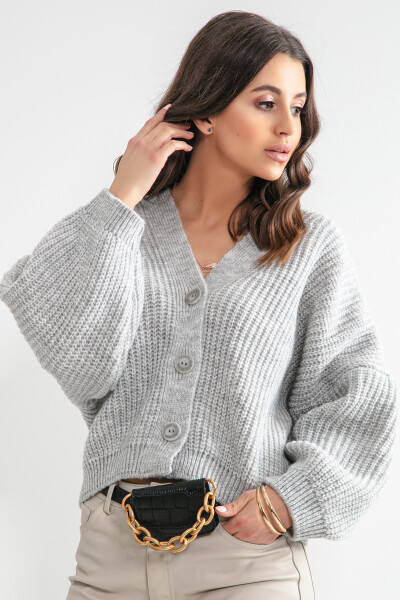 Dámský svetr Fobya Cardigan F1158 Grey