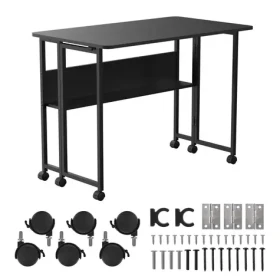 Skládací stolek MC-126 B černý / Skládací stolek / deska 100x58 cm / nosnost do 50 kg (MC-126 B)