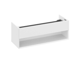 RAVAK - Lite Umyvadlová skříňka 120x45x43 cm, 1 zásuvka, lesklá bílá X000001867