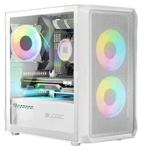 Logic Portos ARGB Mini bílá / PC skříň / micro-ATX / 1x USB 3.0 / 2x USB 2.0 / bez zdroje / průhledná bočnice (AM-PORTOS-20-0000000-0002)