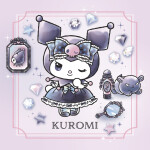 Nástěnný kalendář poznámkový 2027 Notique Kuromi, 30 x 30 cm