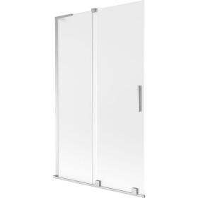 MEXEN/S - Velar L dvoukřídlá posuvná vanová zástěna 110 x 150, dekor, chrom 896-110-003-31-01