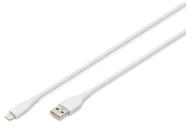 Digitus USB-A - Lightning bílý / Datový kabel / USB 2.0 / MFi certifikace / 1 m (AK-600108-010-W)